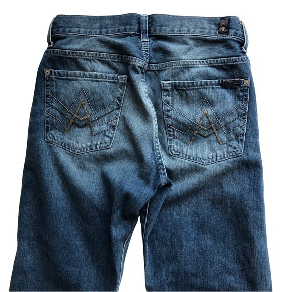 7 For All Mankind A Pocket Straight Leg Button Fly Jeans Size 29 - Picture 4 of 11